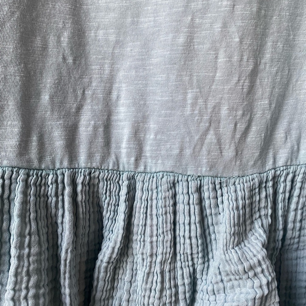 Anthropologie Light Blue 100% Cotton Blouse Size Medium - Picture 6 of 6